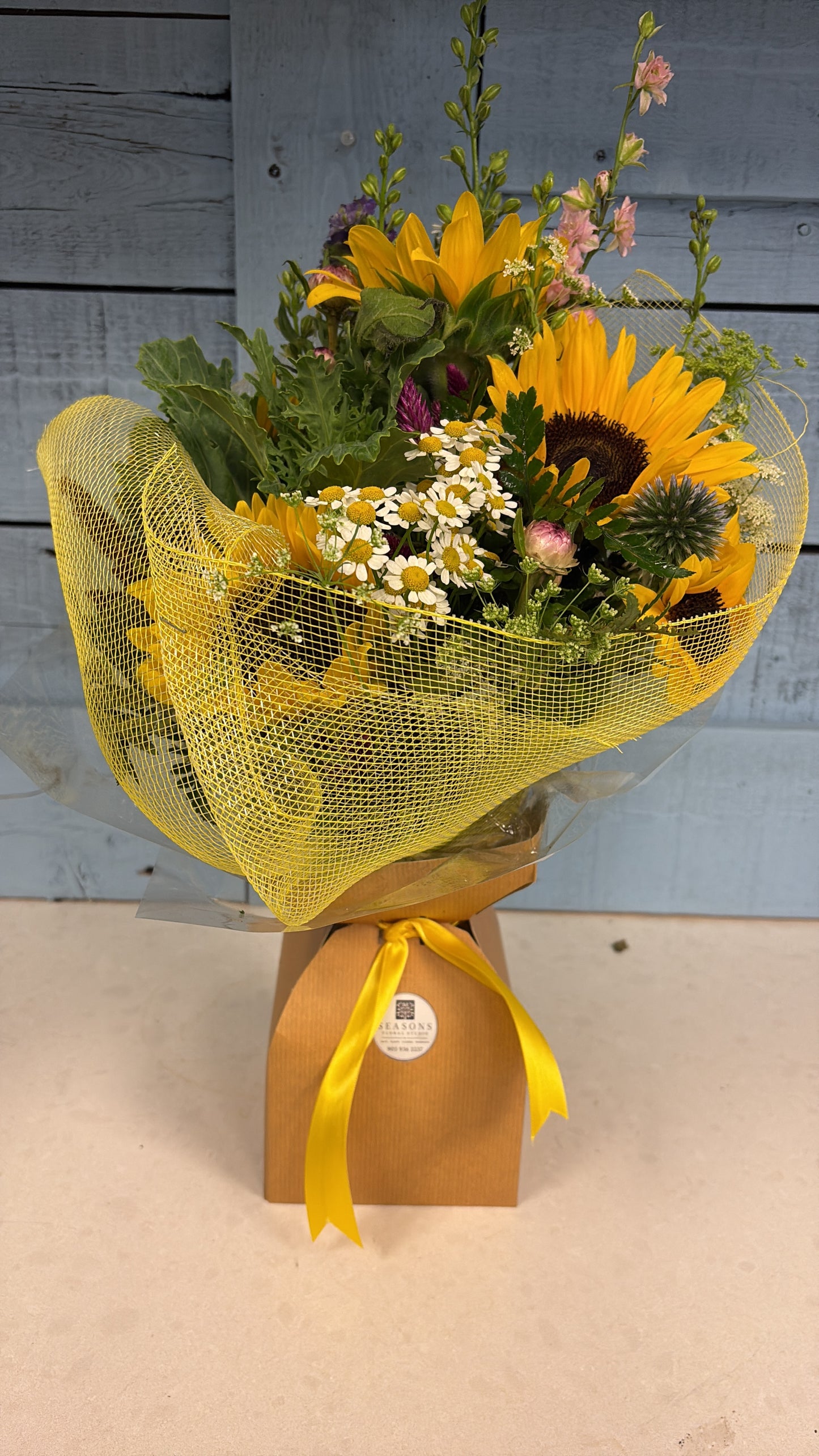 Fairy Garden Sunflower Arrangement In Water Box