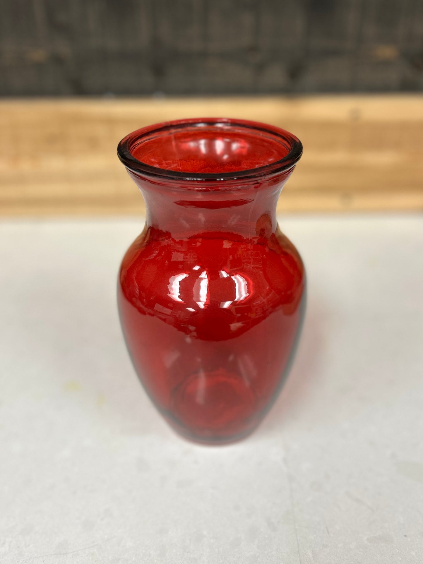 TBP Red Glass Vase