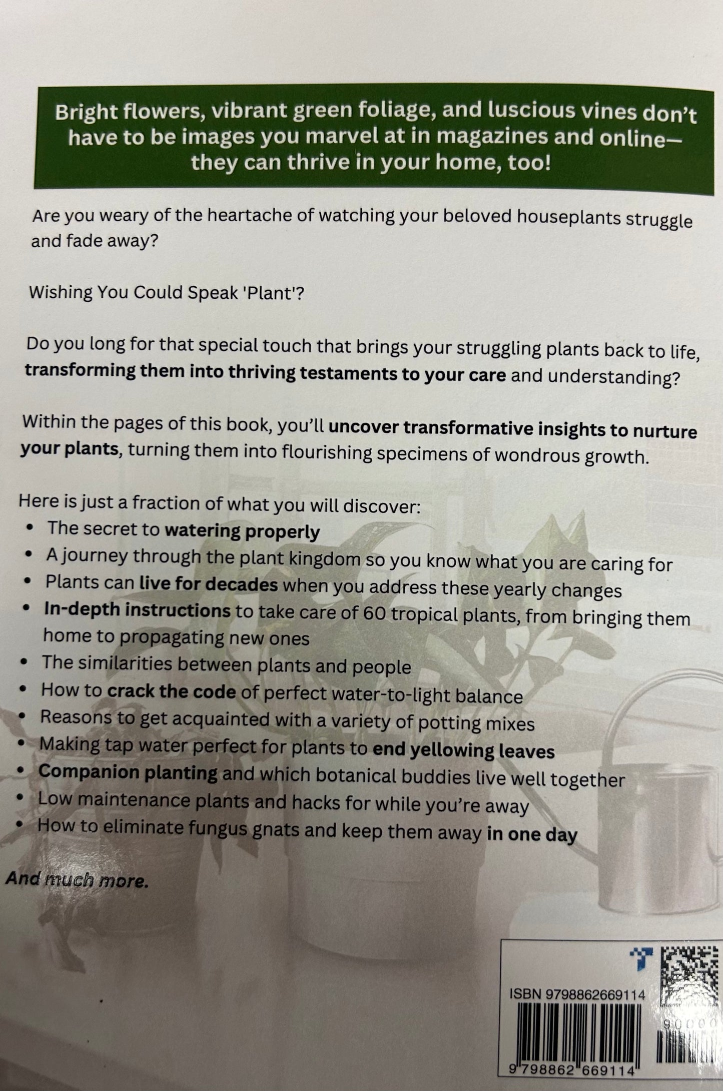 The Tropical House Plant Doctor Book