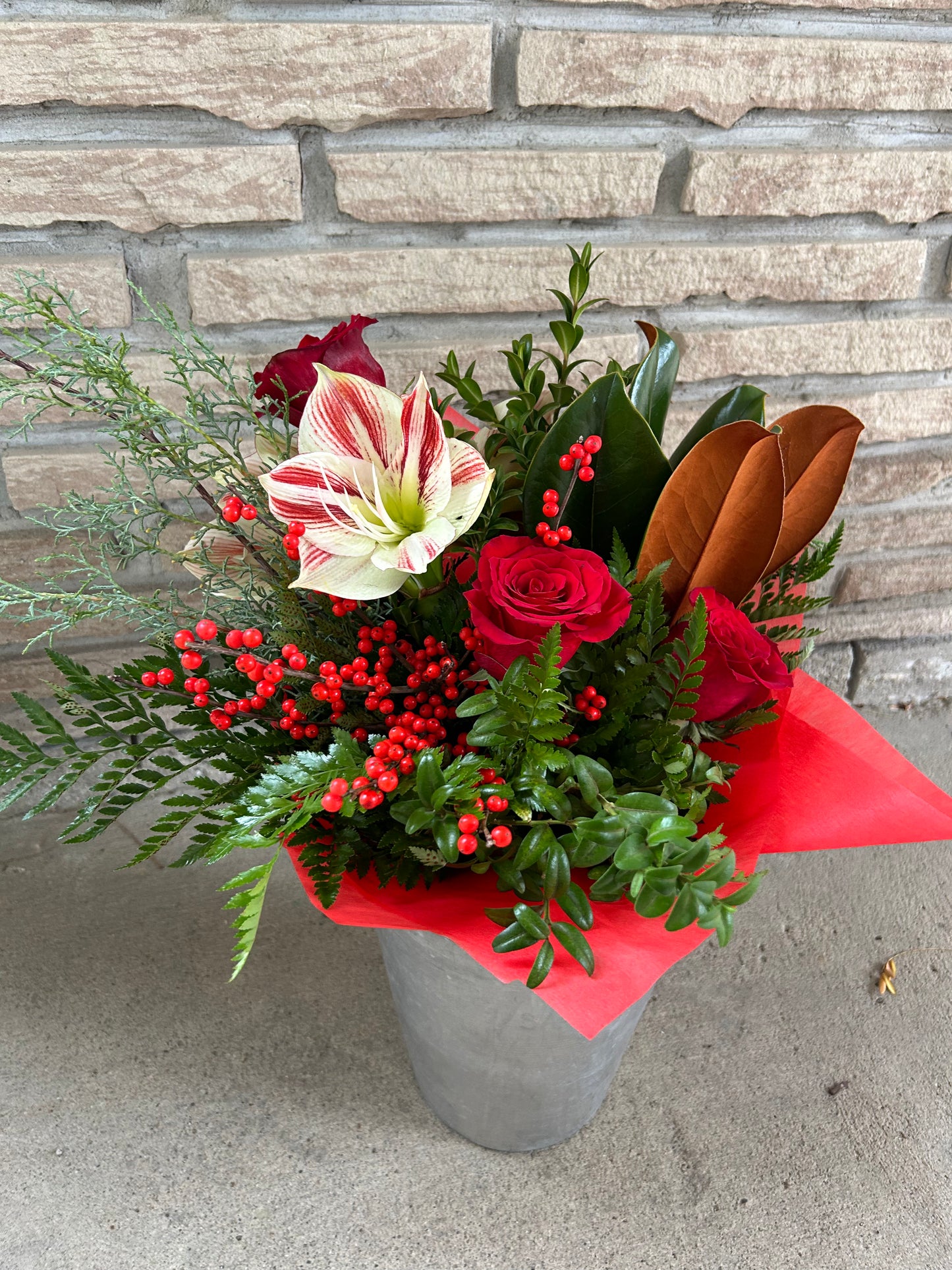 Holiday Starlet Hand Tied Bouquet