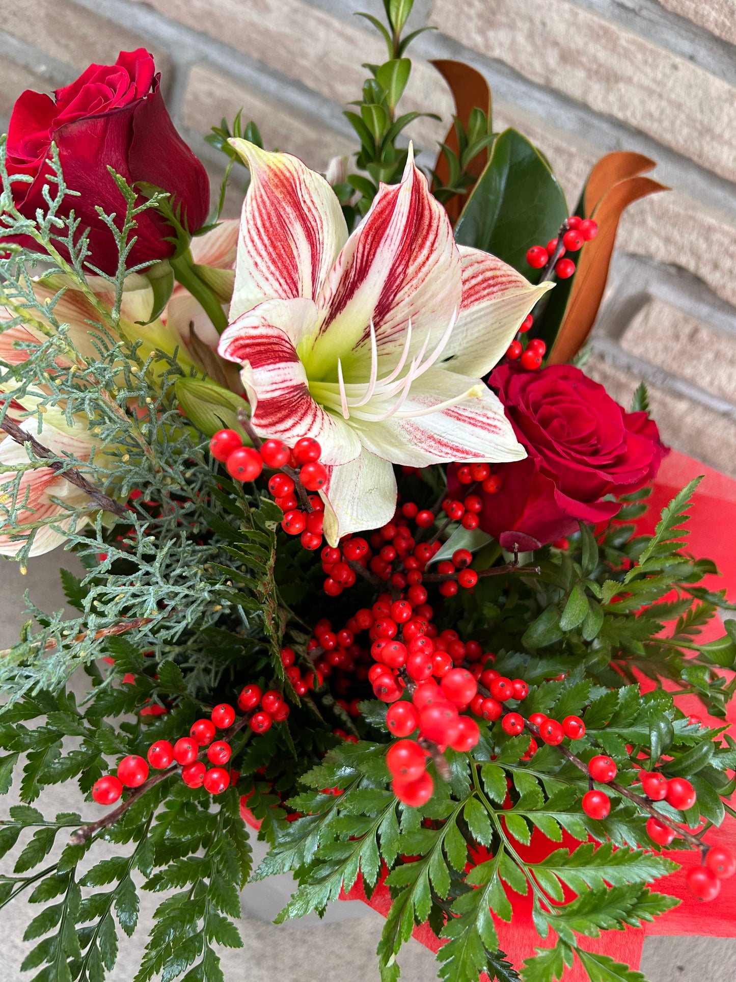 Holiday Starlet Hand Tied Bouquet