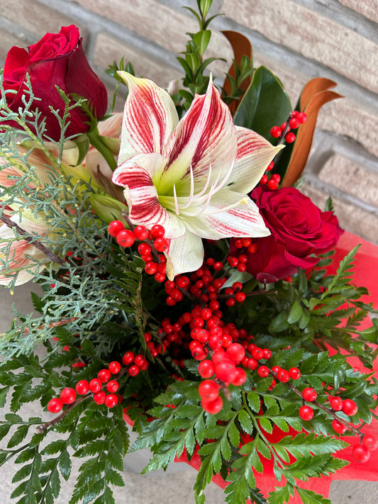 Holiday Starlet Hand Tied Bouquet